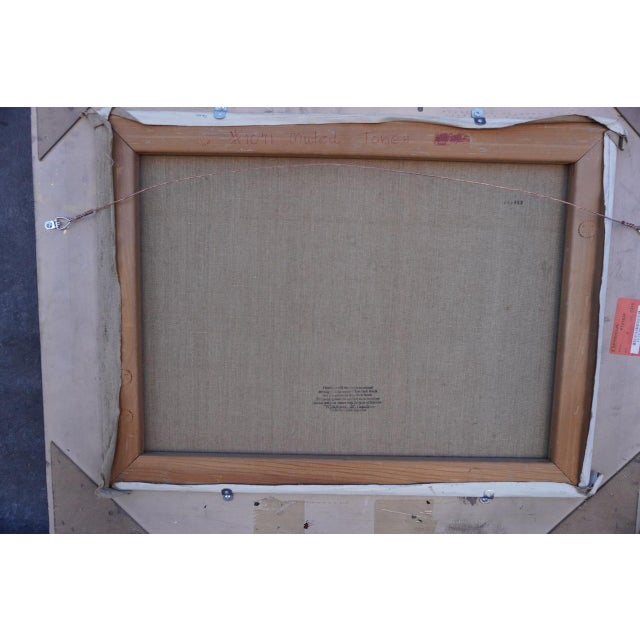 Textile Early 20th Century Muted Tones by Sam Hyde Harris, Oil on Canvas For Sale - Image 7 of 7