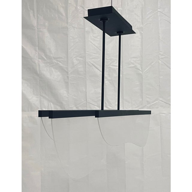Sean Lavin "Nyra" Linear Pendant for Visual Comfort, Black Metal & Acrylic For Sale In Los Angeles - Image 6 of 17