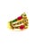 Gemstone Bochic "Capri" Vintage Ruby, Sapphire, Tsavorite & Garant Bangle Set In 18K Gold For Sale - Image 7 of 18
