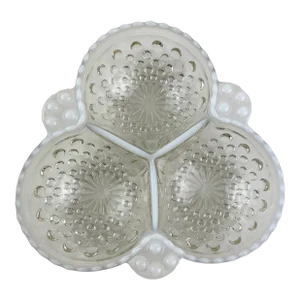 1940's Anchor Hocking Moonstone Opalescent Divided Dish