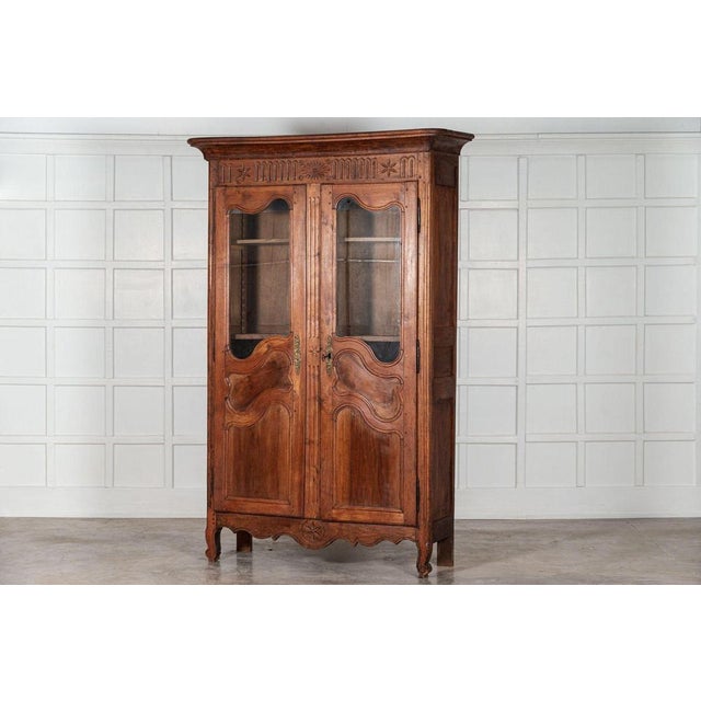 Early 19th Century 19th Century French Glazed Fruitwood Armoire / Vitrine, 1800s For Sale - Image 5 of 15