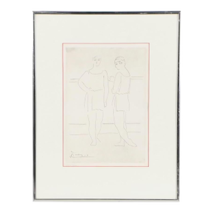 Pablo Picasso Signed and Numbered Photogravure of Two Dancers From "Grâce Et Mouvement," 1943