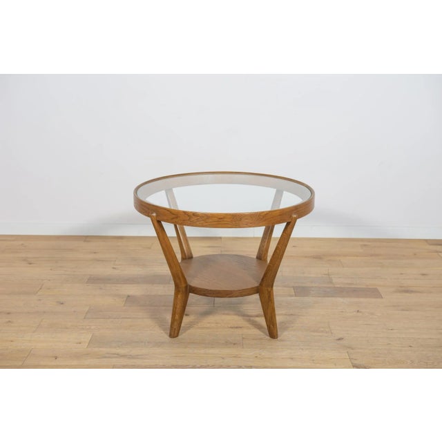 Oak & Glass Coffee Table by Karel Kozelka & Antonin Kropacek for Interior Prague, 1940s For Sale - Image 4 of 13