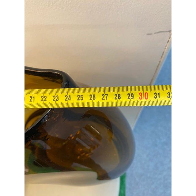 Early 21st Century Italian Artistic Amber/Fume Murano Glass Vases- a Pair For Sale - Image 5 of 9