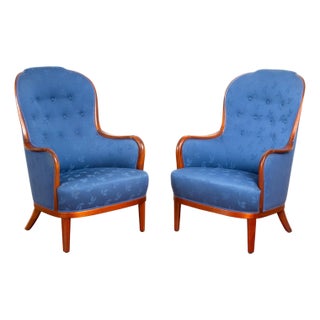 Rare Carl Malmsten, Advokaten (The Lawyer) Lounge Chairs, a Pair For Sale