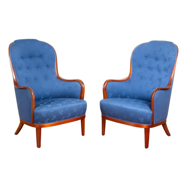 Rare Carl Malmsten, Advokaten (The Lawyer) Lounge Chairs, a Pair For Sale