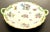 Herend Queen Victoria pattern with Green edges and gold Chop Plate with Handles. Lovely large size. 14” diameter.