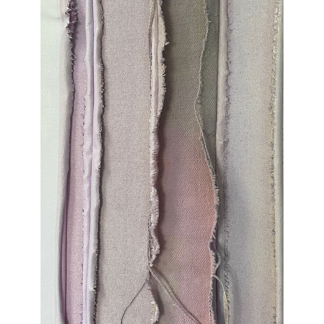 "Tandem 01" Salvaged Materials Lilac Colorfield Wall Sculpture For Sale - Image 9 of 11