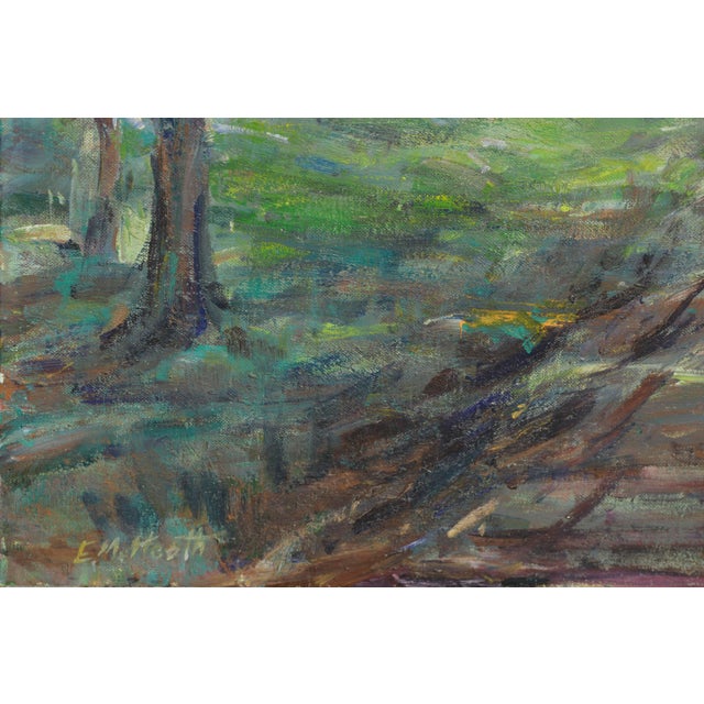 American Mid Century Carmel Valley Figurative Landscape the Roadside Grocer by Edda Heath For Sale - Image 3 of 4