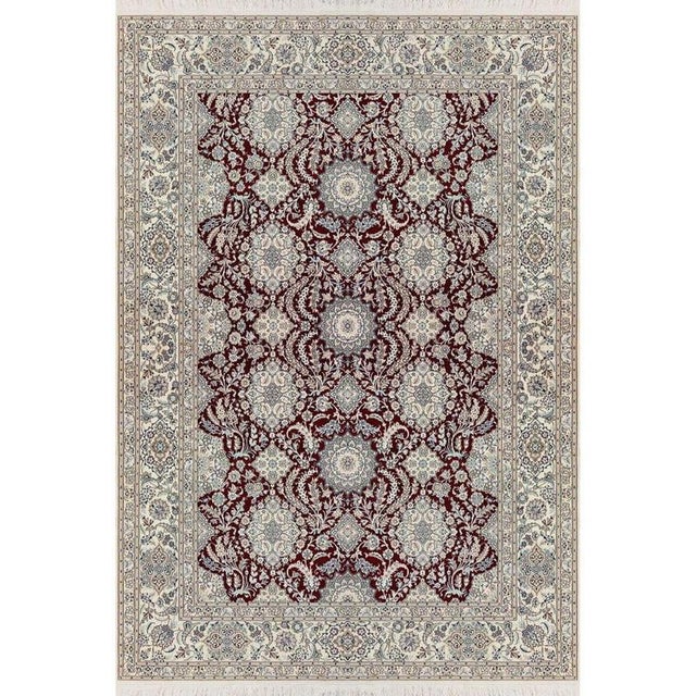 Hand-Knotted Nain Rug in Silk and Wool For Sale - Image 5 of 5