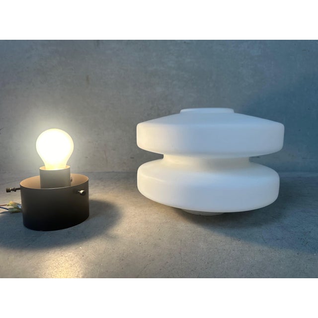 1980s Vintage Ceiling Lamp in Opaline from Philips, 1980s For Sale - Image 5 of 11