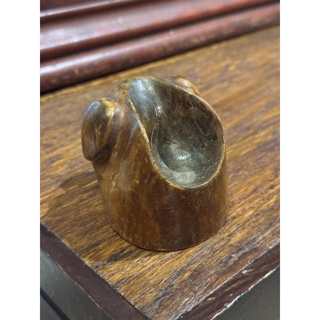 Antique Dutch Wooden Pipe Rest- Bull Dog For Sale In Pittsburgh - Image 6 of 13