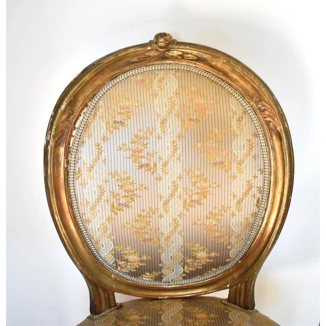 Rococo Antique 18th-Century French Gilt Chairs - a Pair For Sale - Image 3 of 13