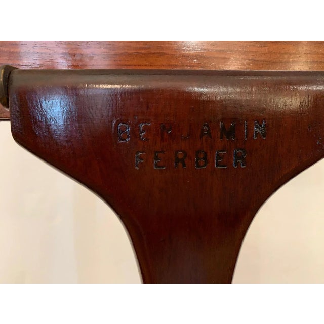 Campaign Style Mahogany Side or Dining Table For Sale - Image 11 of 13