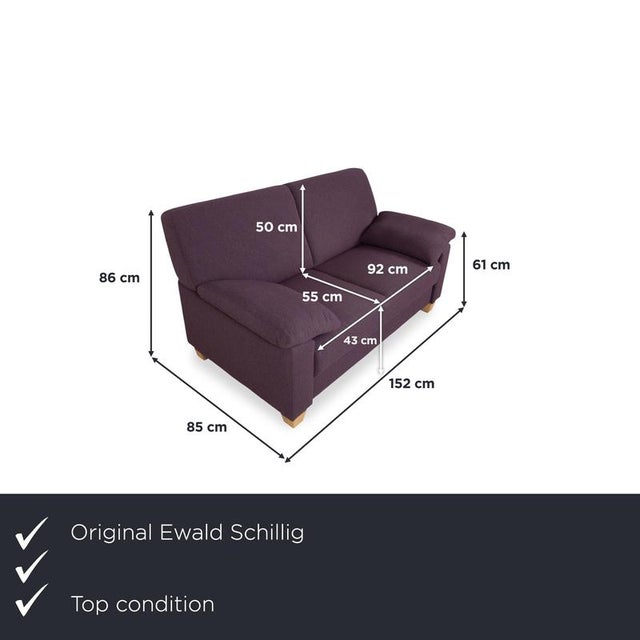 with the Ewald Schillig Flex Plus two-seater sofa, you'll get a sofa in a rich shade of violet. The coarsely woven fabric...