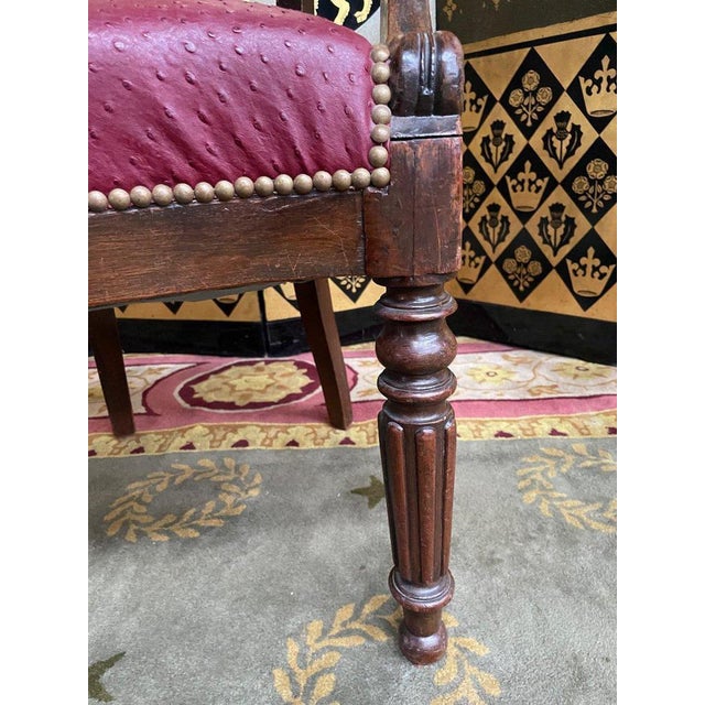 Gold Louis Philippe Office Armchair For Sale - Image 8 of 10