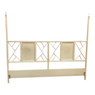 Multi Panel Chinese Chippendale King Headboard For Sale