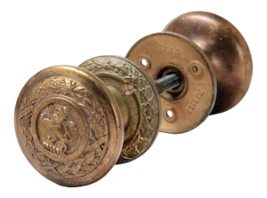 1920s Historical American Cast Bronze Lion Door Knobs- a Pair