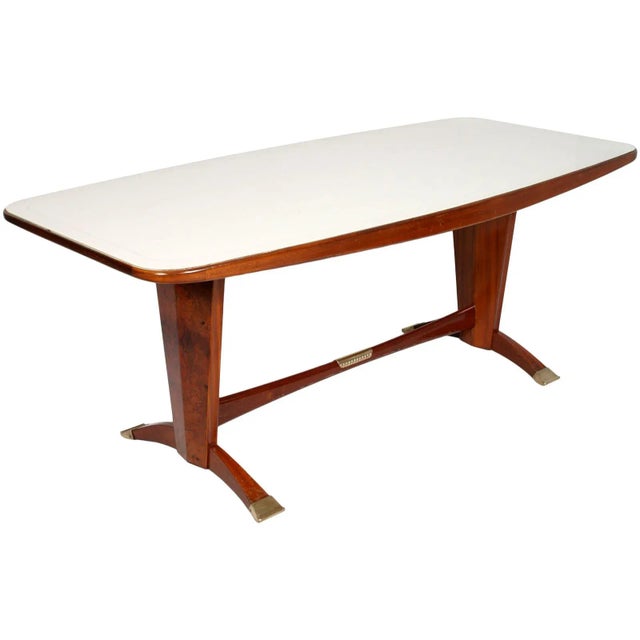 This mid-century dining room set from la permanente mobili di cantù is attributed to melchiorre bega. It is made of...