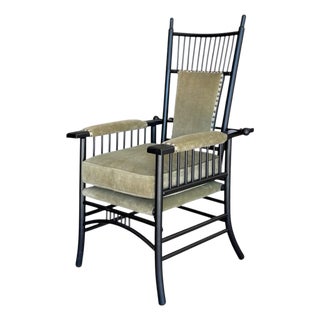 Late 19th Century English Arts and Crafts Reclining “Morris” Chair in the Manner of Liberty and Co. For Sale