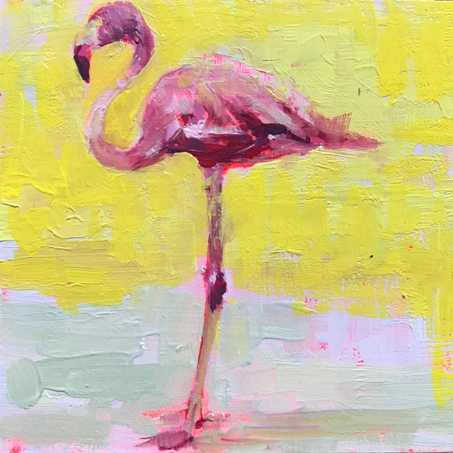 Brian Keith Stephens "All the Wild Ones Act 4" Flamingo Oil Painting 2018 For Sale