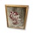 Antique Italian Pair of Flowers Embroideries with details of metal fabric on silk velvet and gilded wood frames.