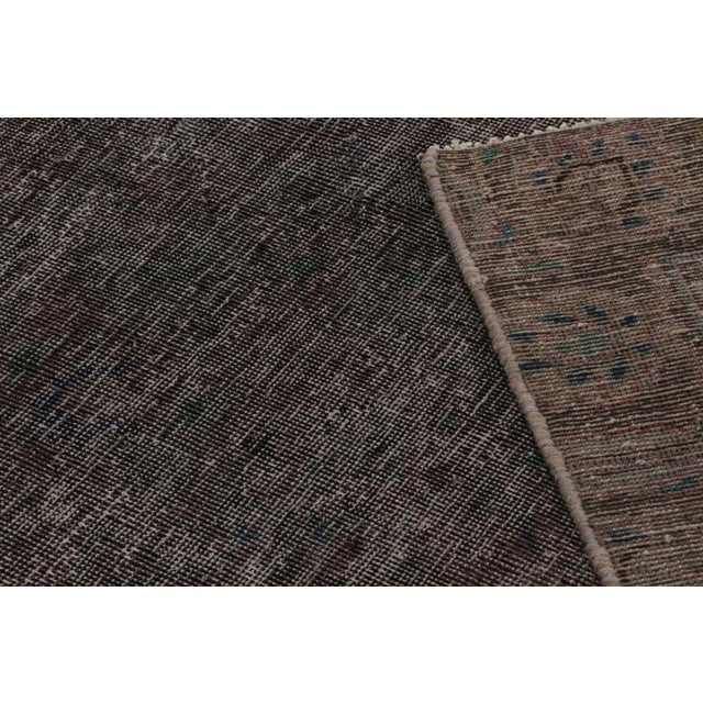 Textile Vintage Persian Rug in Brown With Floral Patterns, From Rug & Kilim For Sale - Image 7 of 7