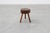 Wood Rustic Oak Tripod Stool with Round Wooden Seat, France, 1920 For Sale - Image 7 of 11