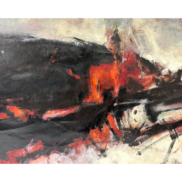 1961 “The Red Planet” Oil on Canvas Painting by William Arthur Lewis For Sale - Image 4 of 9