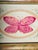 Abstract Pink Lady Butterfly Mini Painting in Gold Frame For Sale - Image 4 of 5