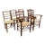 Set of 6 Country French Dining Chairs With Rush Seats Includes 2 Armchairs For Sale