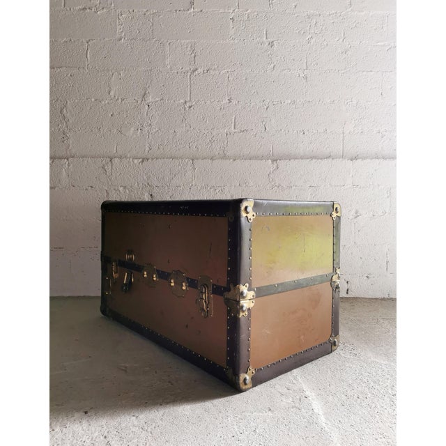 Metal Large Antique Wardrobe/Steamer Trunk, USA, 1920s For Sale - Image 7 of 18