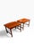 Mid-Century Modern Pair of Folke Ohlsson for Dux Teak Surfboard End Tables | Swedish Mid-Century Modern | Upturned Edges | C. 1960s For Sale - Image 3 of 18