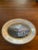 Pair of Unique Antique Hand-Painted Dishes with landscapes. One landscape described as "Mount Vesuvius from the shore of...