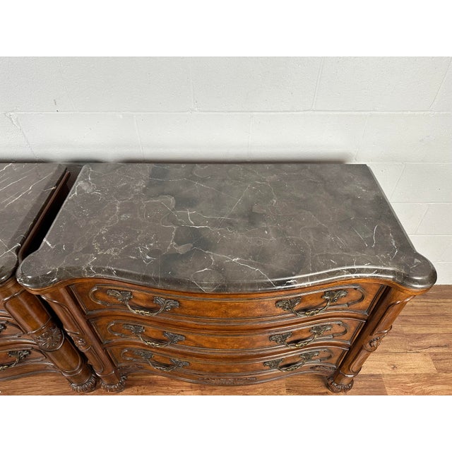 Late 20th Century Drexel Heritage French Provincial Marble Top