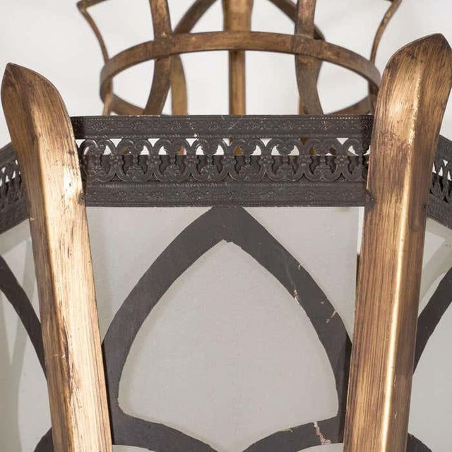 Vintage Gilt Metal Lantern For Sale - Image 12 of 12
