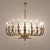 Mid-Century Modern Italian Neoclassical Style 20-Light Brass Chandelier, 1950s For Sale - Image 3 of 10