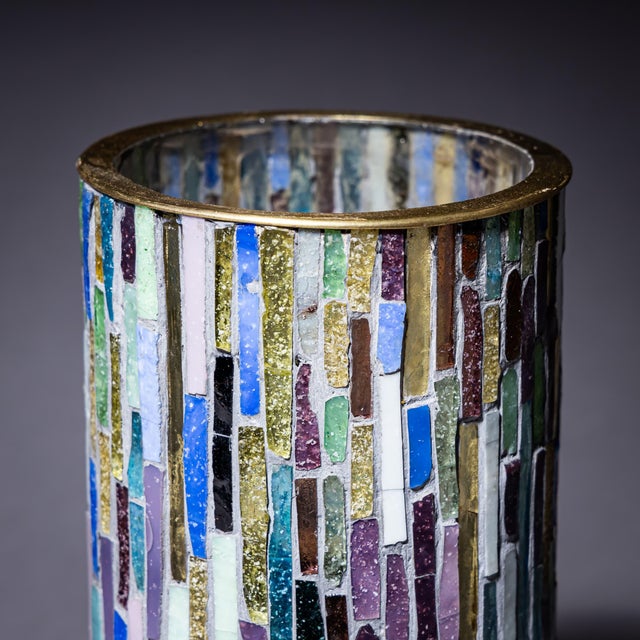 Brown Small Table Lamp with Glass Shade, 1960s For Sale - Image 8 of 9