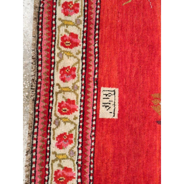 Galerie Shabab Collection Mid-20th Century Handmade Caucasian Karabagh Pictorial Accent Rug For Sale - Image 4 of 9