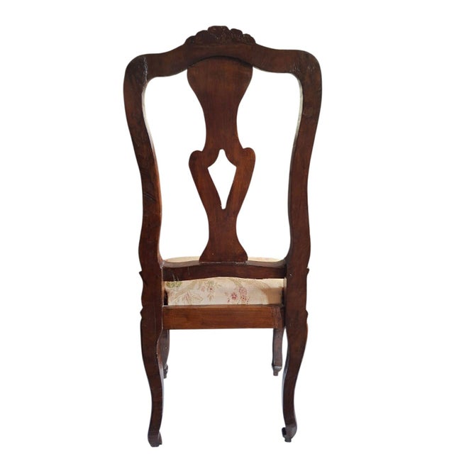 Wood Louis XV Genoese Chairs in Walnut, 1750, Set of 8 For Sale - Image 7 of 18
