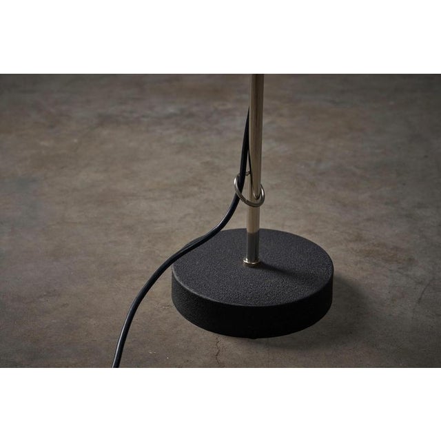 Black Minimalist Black Sphere Adjustable Floor Lamp with Chrome Stem, 1960s For Sale - Image 8 of 10