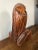 Rustic Vintage Hand Carved Wood Owl For Sale - Image 3 of 9