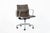 Set of 4 Eames Herman Miller Office Chairs, Brown Leather Thin Pad Aluminum Group For Sale - Image 9 of 18