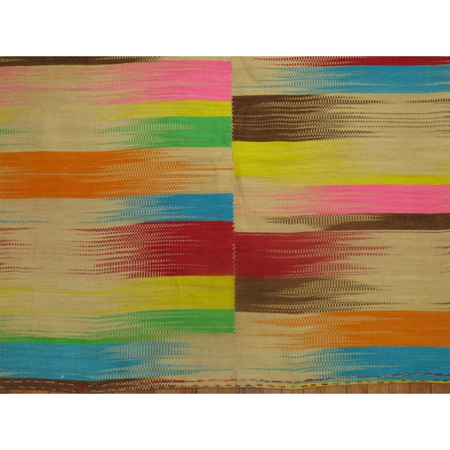 Retro Vintage Kilim, 6'9'' X 8'9'' For Sale - Image 10 of 11