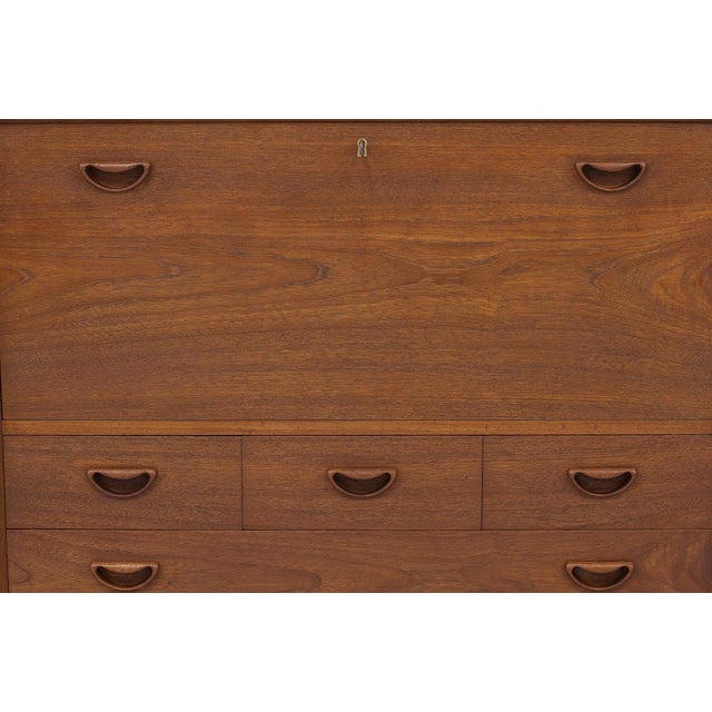 1960s Vintage Danish Teak Secretaire by Hvidt and Mølgaard-Nielsen for Søborg Møbelfabrik, 1960s For Sale - Image 5 of 16