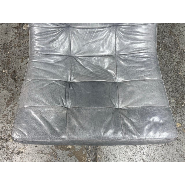 Gray Williams Sonoma Home James Leather Chair For Sale - Image 8 of 11
