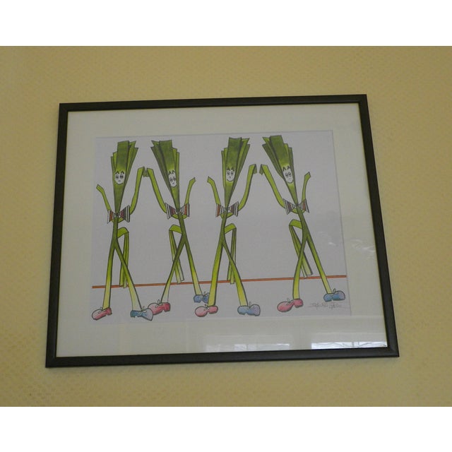 Watercolor by (Ms.) Claude Beauvois, a French artist who created this painting as an anthropomorphic (human-like)...