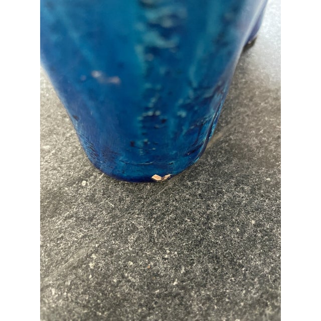 Blue 1960s Aldo Londi for Bitossi Large Rimini Blu Ceramic Horse Sculpture For Sale - Image 8 of 12