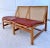 Rud Thygesen & Johnny Sorensen Two-Seater Leather Cane Wood Bench For Sale - Image 11 of 12