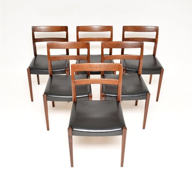 A superb set of six Swedish vintage dining chairs by Nils Jonsson. They were made in Sweden by Troeds, they date from the...